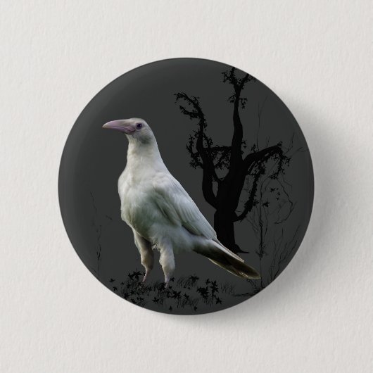 "Rare White Raven"-cadeautjes Ronde Button 5,7 Cm (Voorkant)