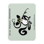 Rare wildlife - Hand getrokken AYE-AYE - Magneet (Verticaal)