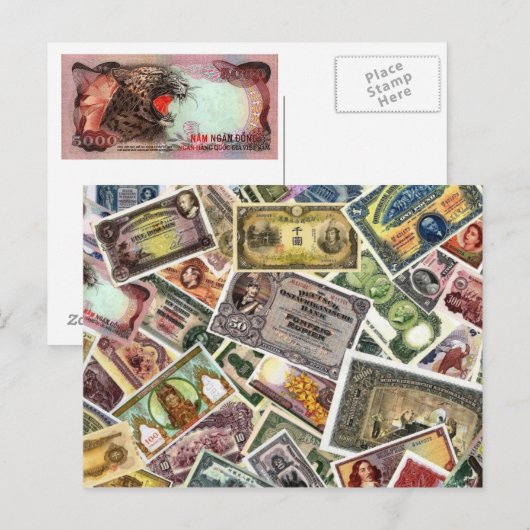 RARE WORLD BANKNOTES BRIEFKAART (Voorkant / Achterkant)