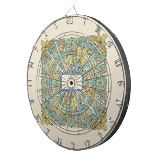 Rare Zentangle Mandala Art Dartboard Dartbord (Voorkant Rechts)