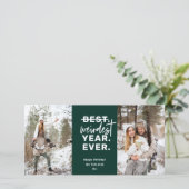 Rareste Jaar Ooit 2021 Humor Groen Feestdagenkaart (Staand voorkant)