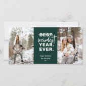 Rareste Jaar Ooit 2021 Humor Groen Feestdagenkaart (Voorkant)