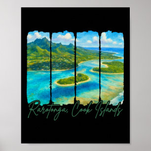 Rarotonga Cook Eilanden Reispenseelstreek Rarotong Poster