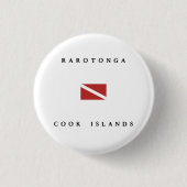 Rarotonga Cook Islands Scuba Dive Flag Ronde Button 3,2 Cm (Voorkant)