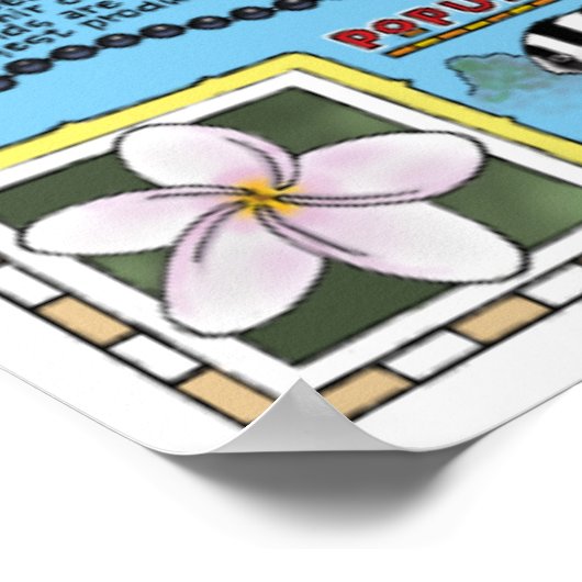 Rarotonga, Cookeilanden Poster (Hoek)