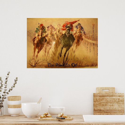 ras, de race is aan poster (Keuken)