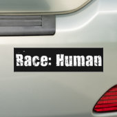 Ras: menselijk bumpersticker (Op auto)