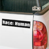 Ras: menselijk bumpersticker (Op Truck)