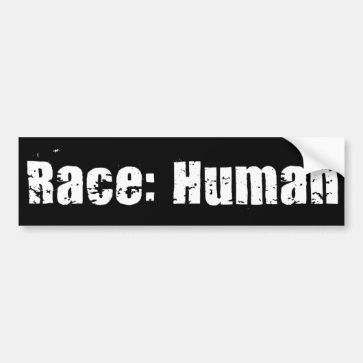 Ras: menselijk bumpersticker (Voorkant)
