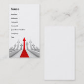 Ras naar succes wijst omhoog visitekaartje (Voorkant / Achterkant)