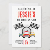 Ras over auto Birthday Kaart (Voorkant)