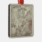 Ras Population Density 1870 Metalen Ornament (Rechts)