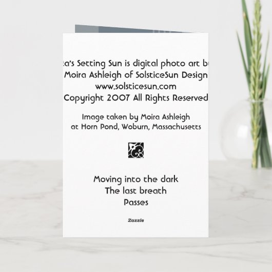 Ra's Setting Sun Kaart (Achterkant)