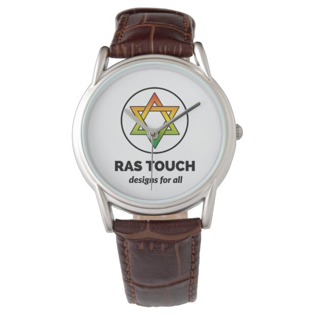 Ras Touch Star - Klassieke lederen riem uit bruin Horloge (Voorkant)