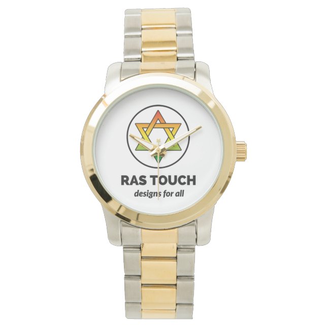 Ras Touch Star - Oversize Two-Tone Bracelet Watch Horloge (Voorkant)