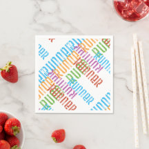 Ras uitschakelen - Colorful Runner Paper Napkins