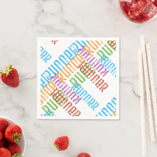 Ras uitschakelen - Colorful Runner Paper Napkins Servetten