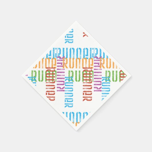 Ras uitschakelen - Colorful Runner Paper Napkins Servetten (Hoek)