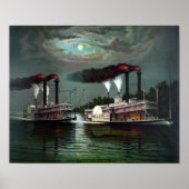 Ras van Steamers Robt. E. Lee en Natchez Poster (Voorkant)