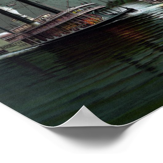 Ras van Steamers Robt. E. Lee en Natchez Poster (Hoek)