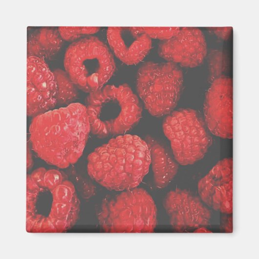 "RASBERRIES" FOOD REFRIDGERATOR MAGNET (Voorkant)