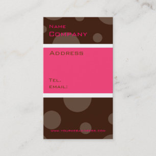 rasberry chocolade bubble, verticale profielkaarte visitekaartje