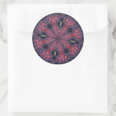 Rasberry Starburst Ronde Sticker (Tas)