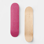 Rasbesroze gespikkelde pasteelverf Stippen Persoonlijk Skateboard (Voorkant)