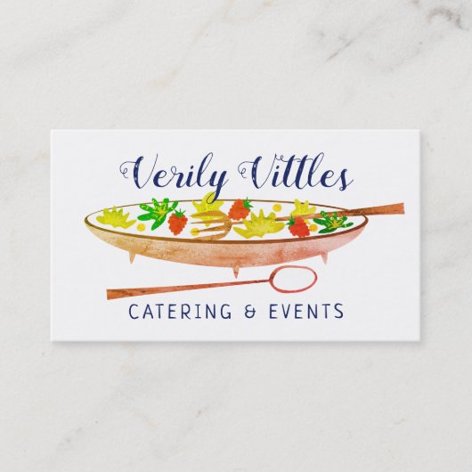 Rasbessalade bowlchef catering visitekaartje (Voorkant)