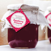 Rasbessen bewaren etiket van rode jam