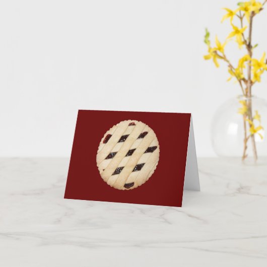 Rasbessen Pie/Tart Notecard Kaart (Gele Bloem)