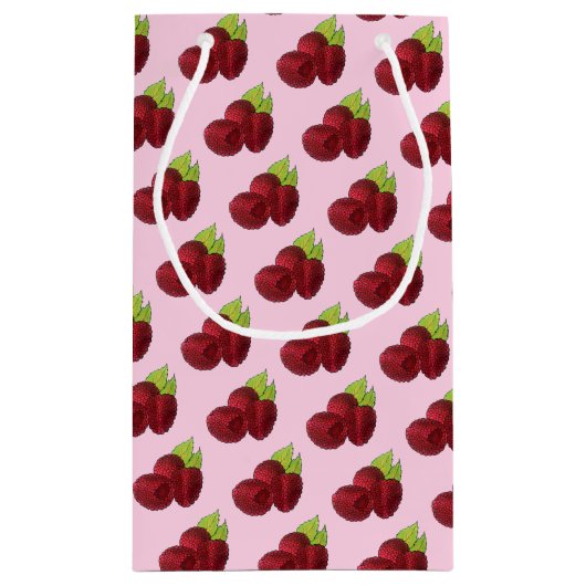 Rasbessen rode frambozen fruitvrucht klein cadeauzakje (Achterkant)