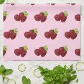 Rasbessen rode frambozen fruitvrucht theedoek (Gevouwen)