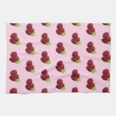 Rasbessen rode frambozen fruitvrucht theedoek (Horizontaal)