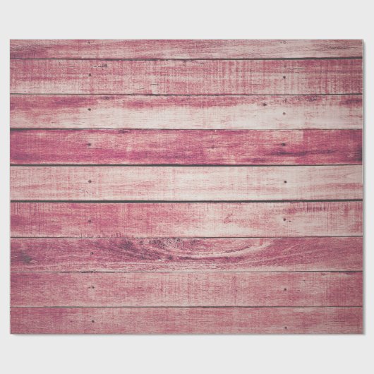 Rasbessen Rustic Grungy Roos Pink Paste Wood Cadeaupapier (Vlak)