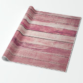 Rasbessen Rustic Grungy Roos Pink Paste Wood Cadeaupapier (Uitgerold)