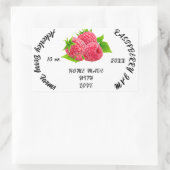 Rasbessenjam behoudt gepersonaliseerde klassieke C Rechthoekige Sticker (Tas)