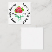 Rasbessenjam behoudt gepersonaliseerde klassieke C Vierkante Visitekaartje (Voorkant / Achterkant)