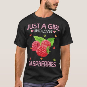 Rasbesvruchten overlopen een meisje dat van Raspbe T-shirt