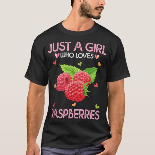 Rasbesvruchten overlopen een meisje dat van Raspbe T-shirt (Voorkant)