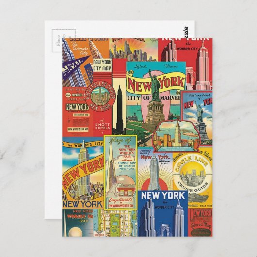 Rascacielos de New York Briefkaart (Voorkant / Achterkant)
