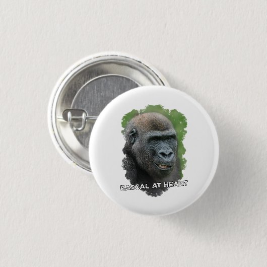 Rascal op het hart ronde button 3,2 cm (Voorkant /achterkant)