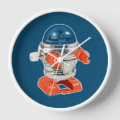 Rascal Robot Illustration Clock (Voorkant)