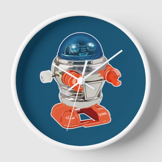 Rascal Robot Illustration Clock (Voorkant)