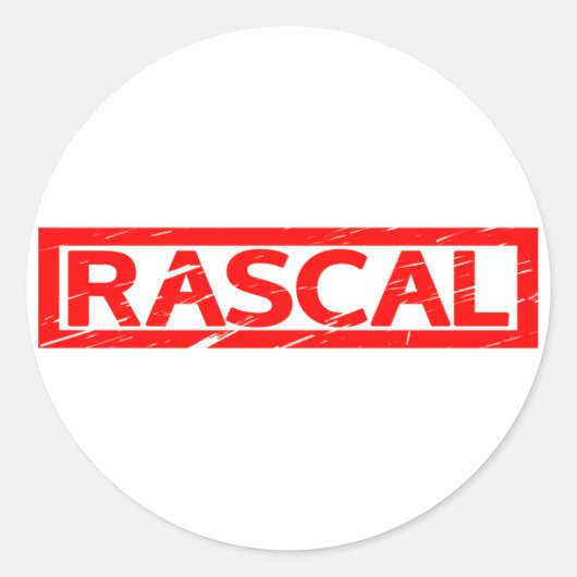 Rascal Stamp Ronde Sticker (Voorkant)