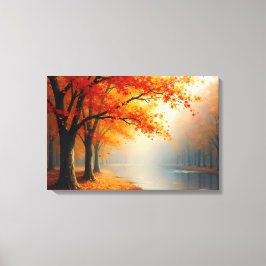 Raschelndes Herbstlaub im Wind Canvas Afdruk