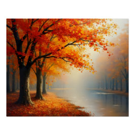 Raschelndes Herbstlaub im Wind Perfect Poster