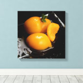 Rasdoek Zwart vierkant canvas Afdruk (Insitu (Houten vloer))