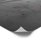 Rase Afdrukblauw Poster (Hoek)