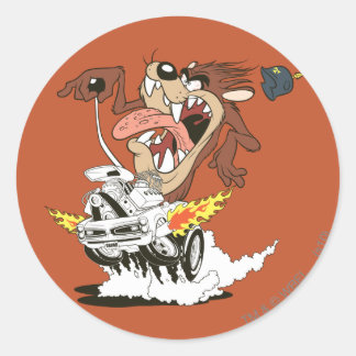 Rasend rijden met TAZ™ Ronde Sticker